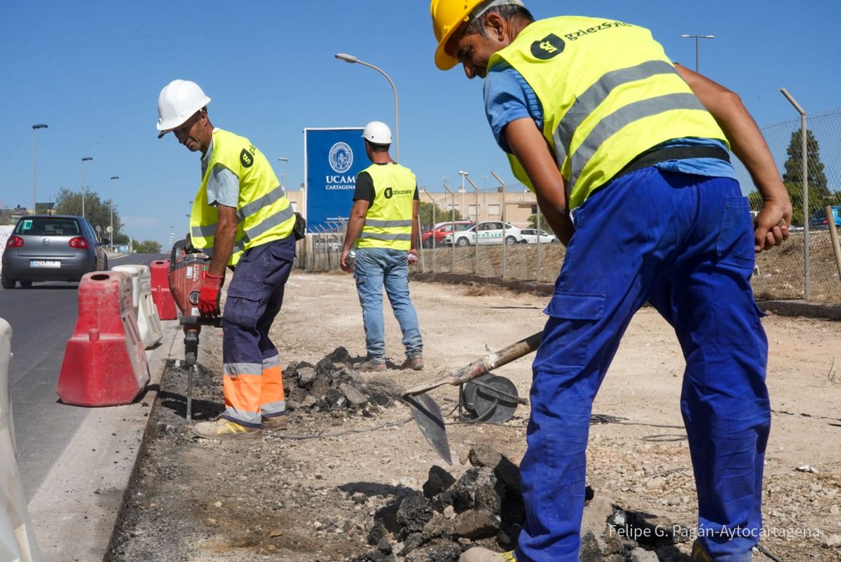 Carril Bici UCAM Obras